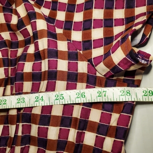 NWT Ava & Viv Brown Purple Gingham Dress Size 4X - Picture 9 of 12
